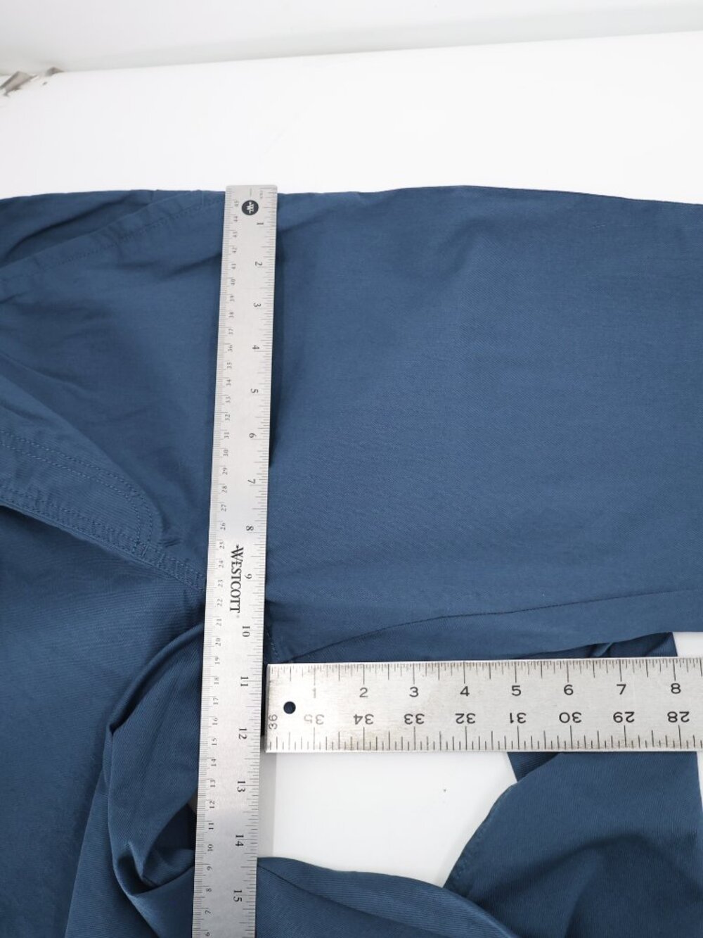 PACT Pants Mens Small L33 Organic Cotton Stretch Elastic Waist Drawstring Blue - Picture 10 of 12